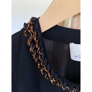 3.1 Phillip Lim Silk Top with Beaded Collar